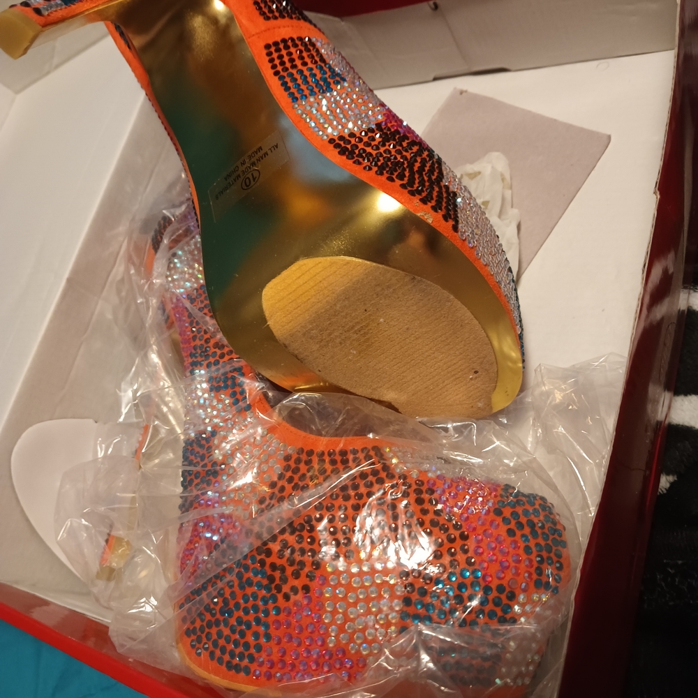 Alba Multicolor Rhinestone Heels - Picture 3 of 4